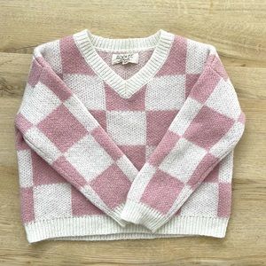 Roolee Girls Checkered Sweater Size 9/10